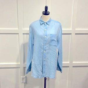 Tommy Bahama Relax Light Blue Linen Shirt, S